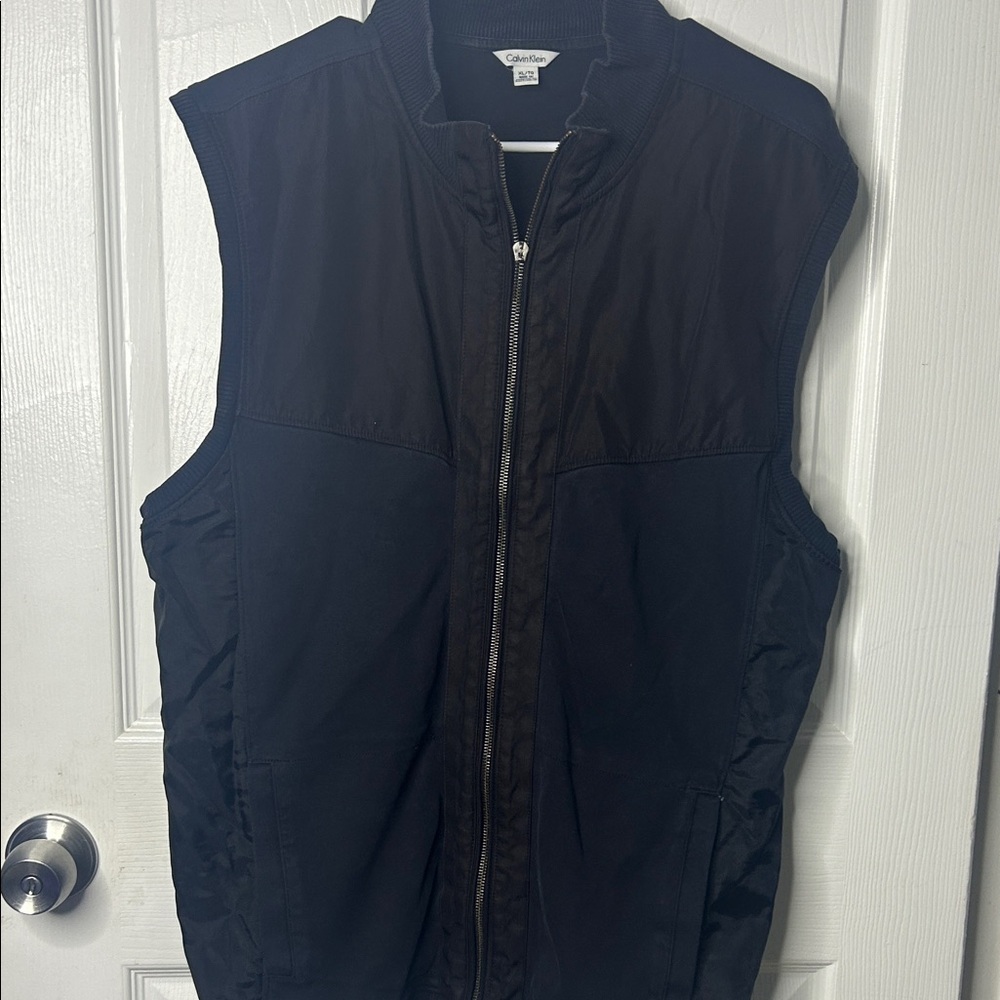 Calvin Klein Men's Black Zip-Up Vest